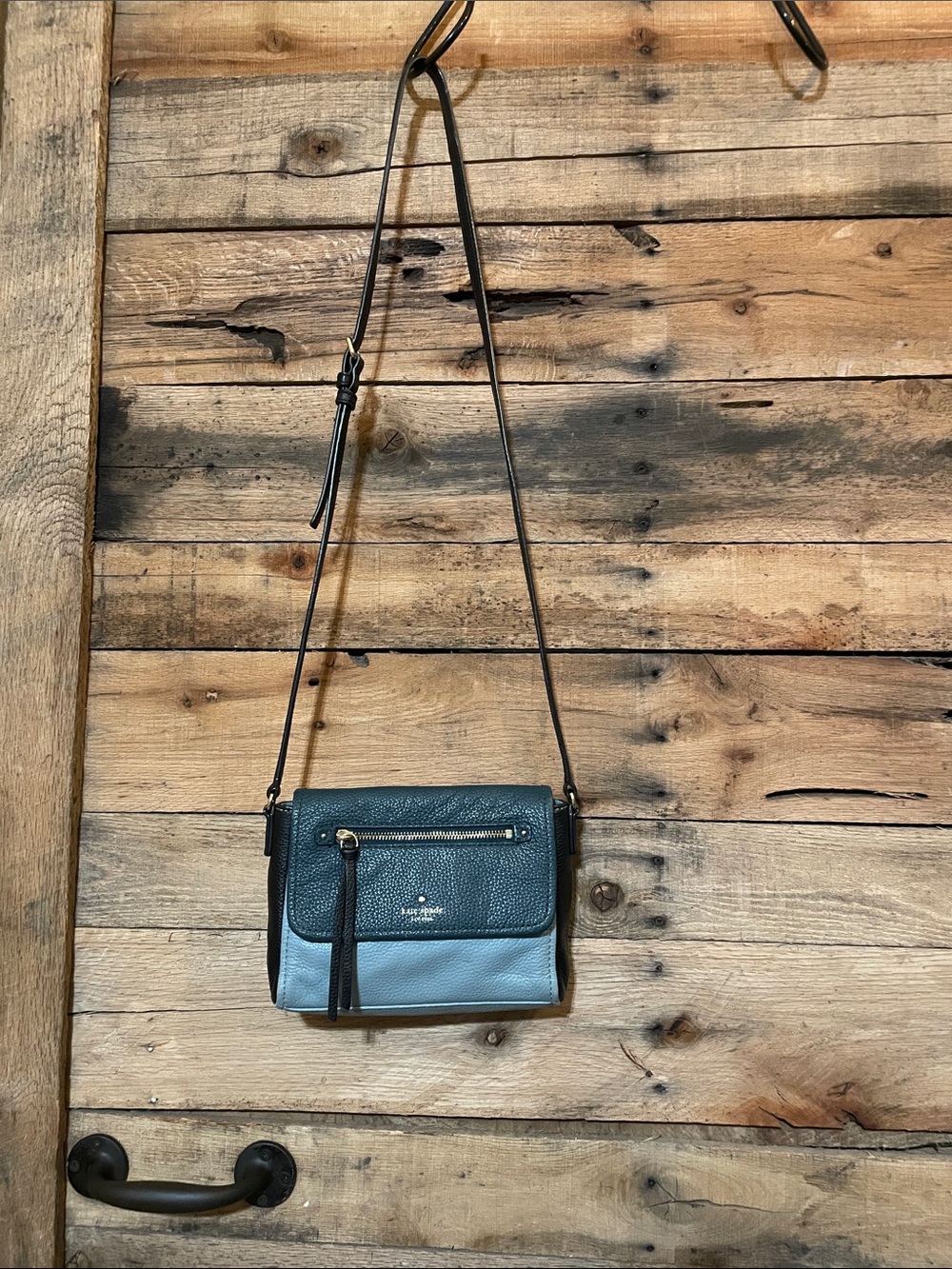 kate spade Two-Tone Blue Leather Crossbody Bag